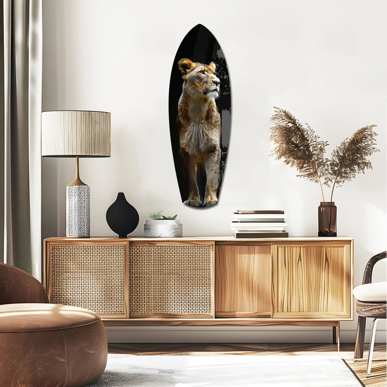 Lioness Glass Wall Art - Image 2