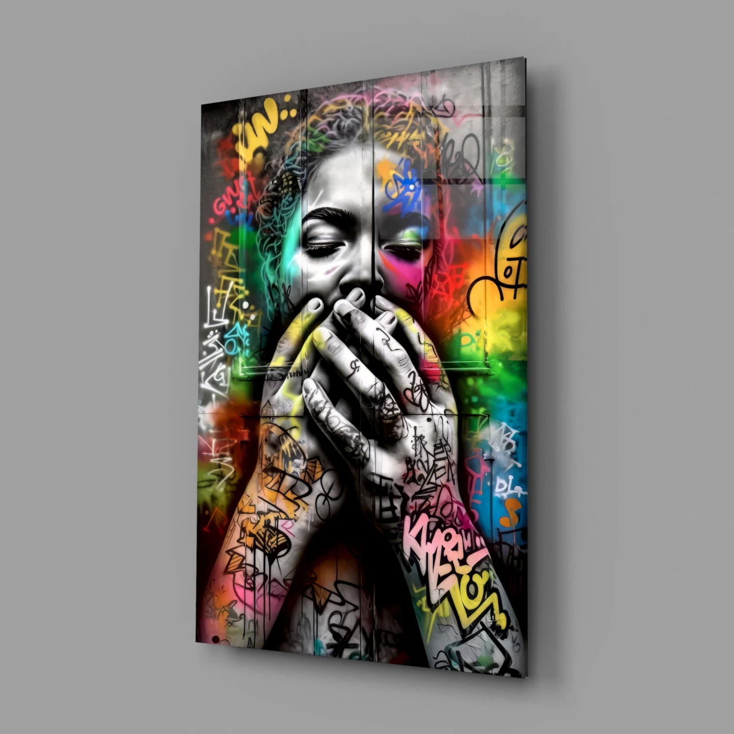 Ssssh Glass Wall Art || Designer Collection - Image 2