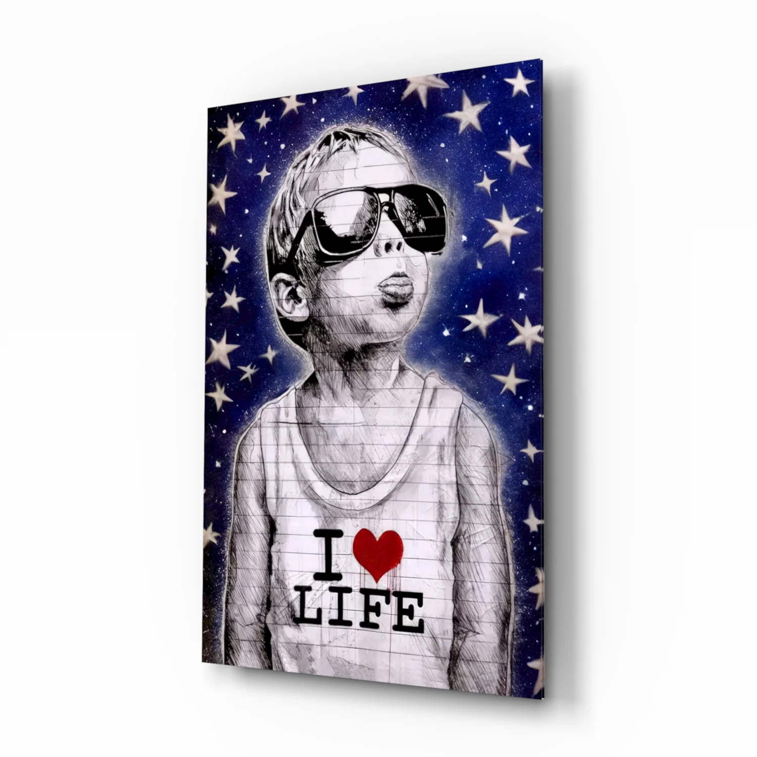 Starry Sky Sunglasses Boy Glass Wall Art - Image 2