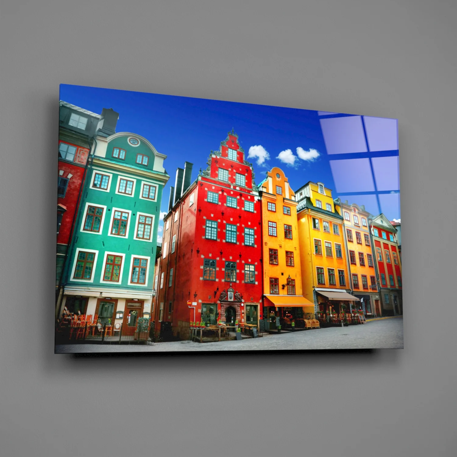 Stockholm House View Glass Wall Art - Image 2