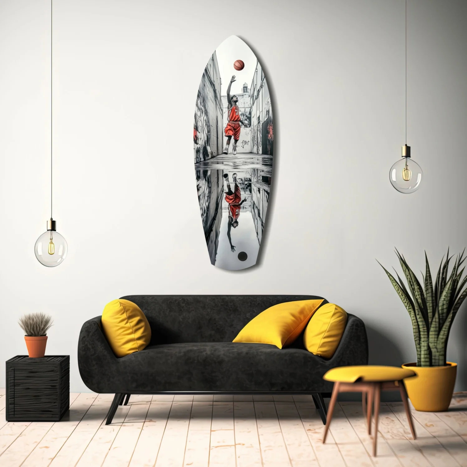 Street Basketball Glass Wall Art - Image 11