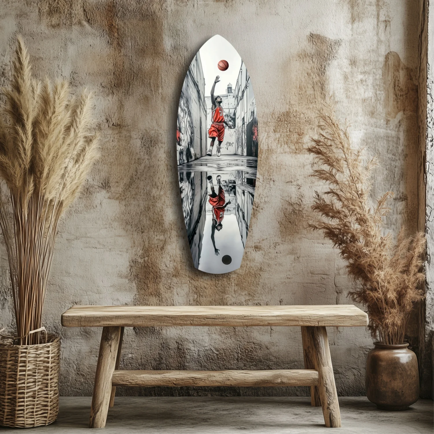 Street Basketball Glass Wall Art - Image 3
