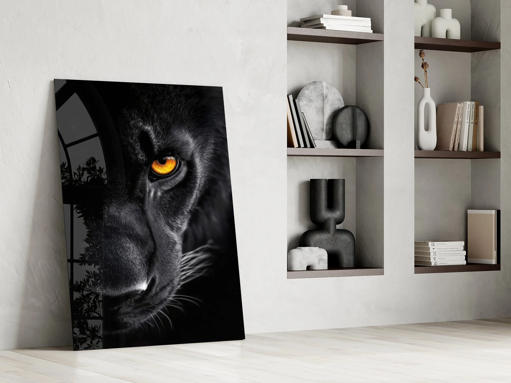 Striking Lion Portrait Glass Wall Art - Image 7