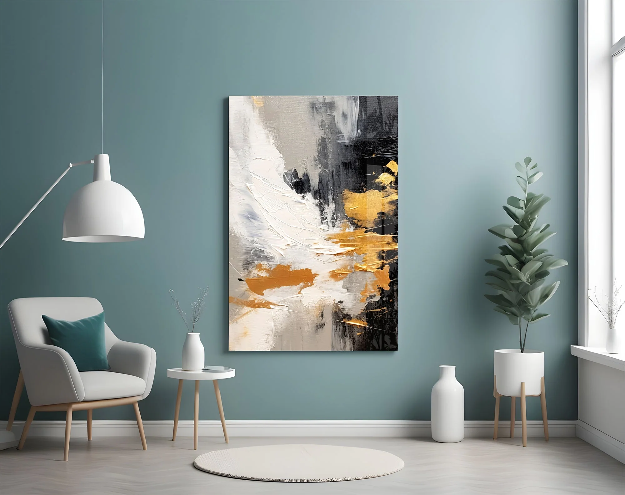 Stylish Abstract Artwork Glass Wall Art - Image 4