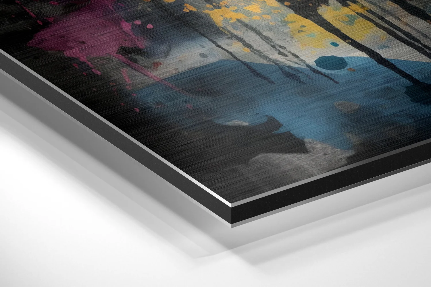 Sunglasses Splatter Blonde Brushed Aluminum Dibond Wall Art - Image 2