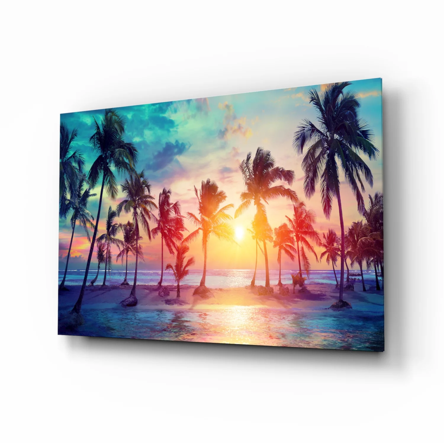 Sunset and Palms Glass Art - Image 2