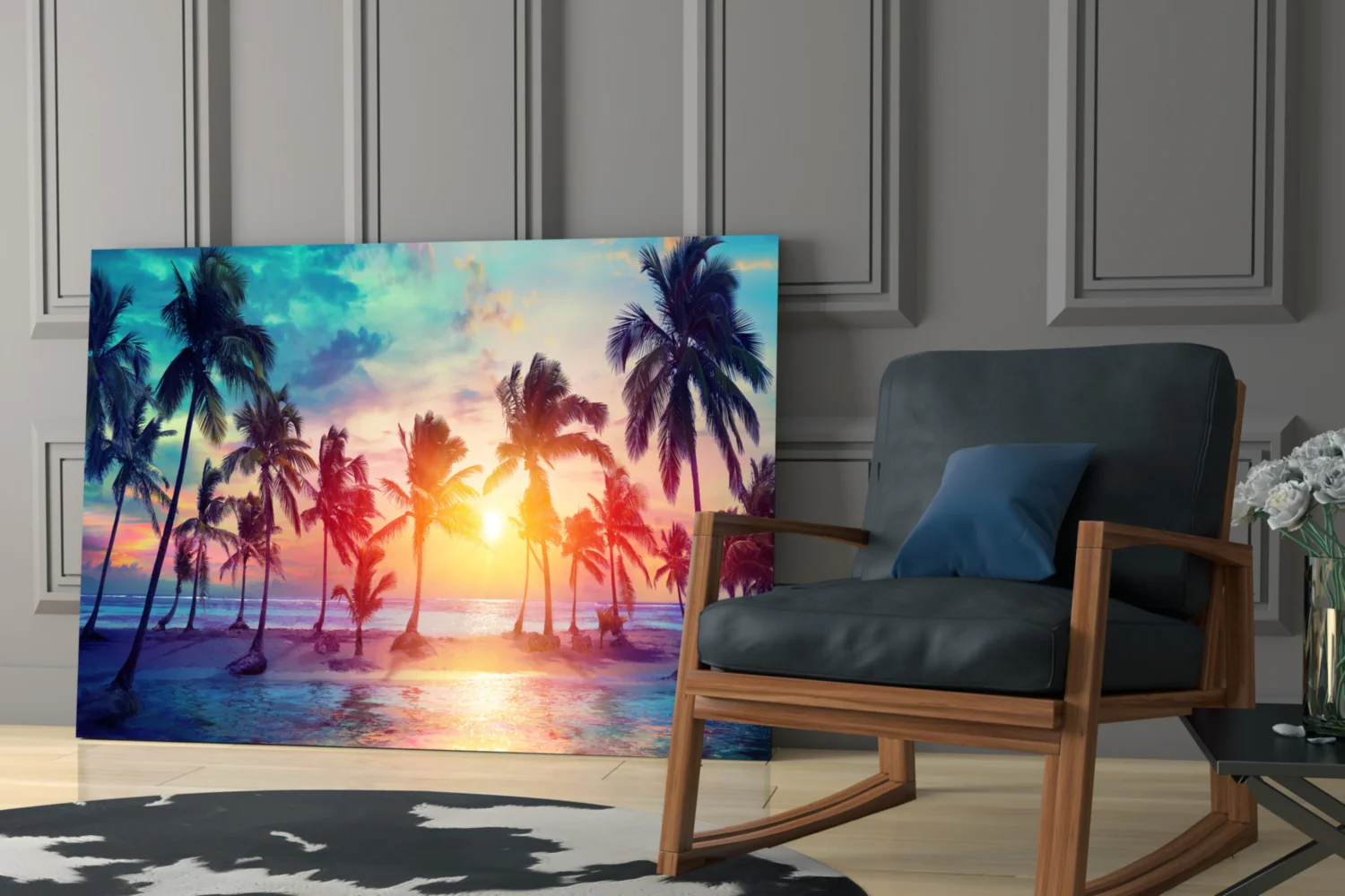 Sunset and Palms Glass Art - Image 7