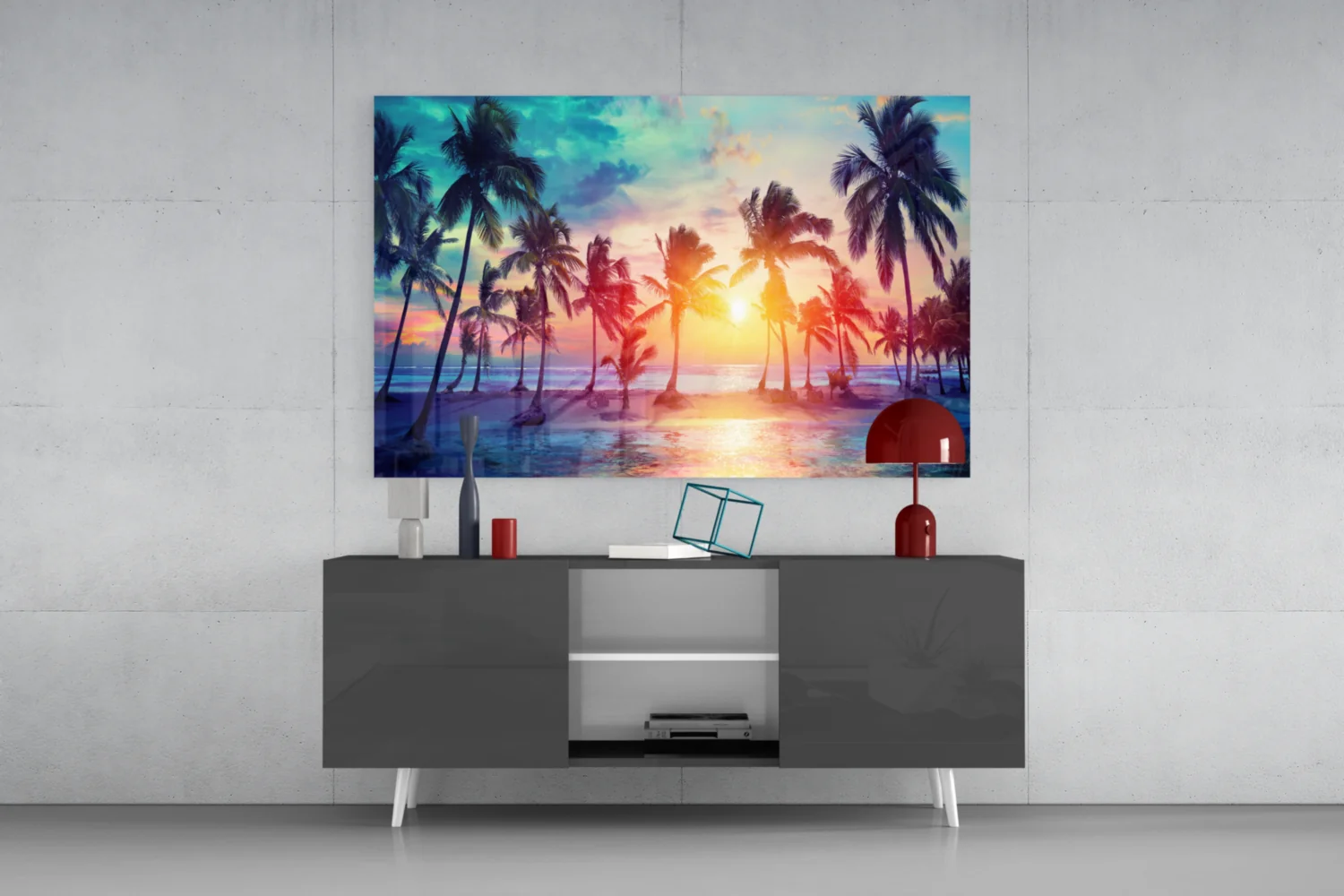 Sunset and Palms Glass Art - Image 9