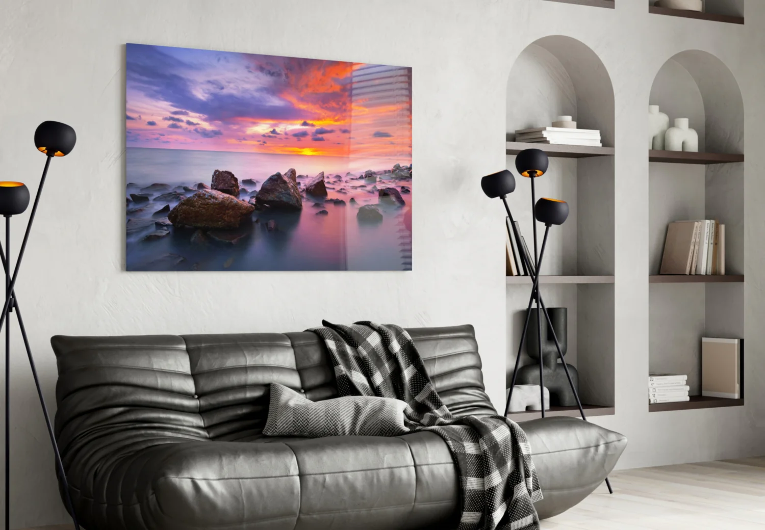 Sunset at Sea Glass Wall Art - Image 4