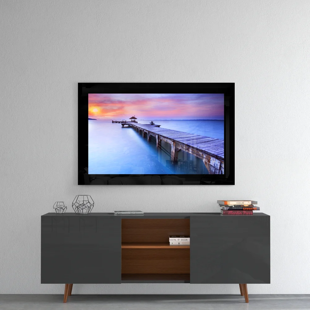 Sunset at the Pier Glass Wall Art - Image 4