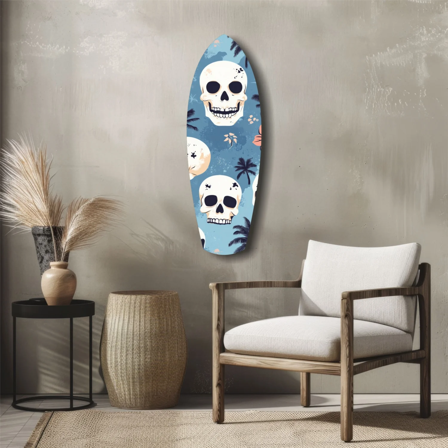 Surf Skull California Dreams Glass Wall Art - Image 5