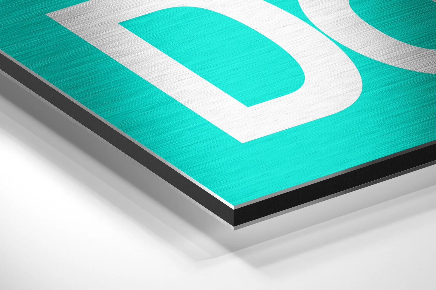 Teal Bold Get Shit Done Brushed Aluminum Dibond Wall Art - Image 2