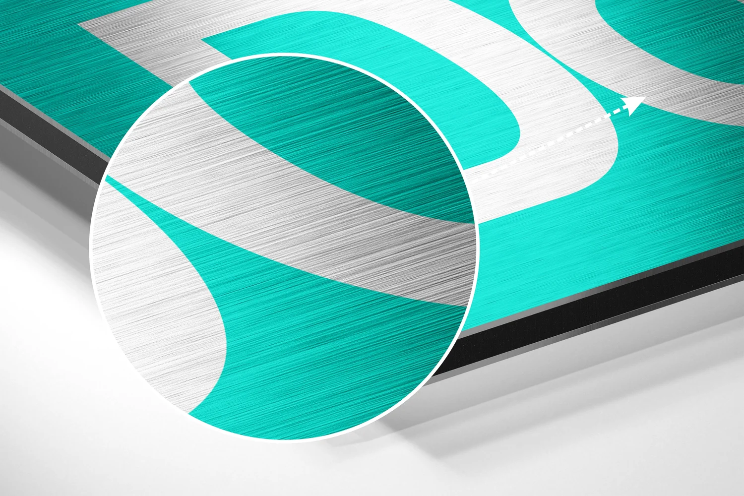 Teal Bold Get Shit Done Brushed Aluminum Dibond Wall Art - Image 3