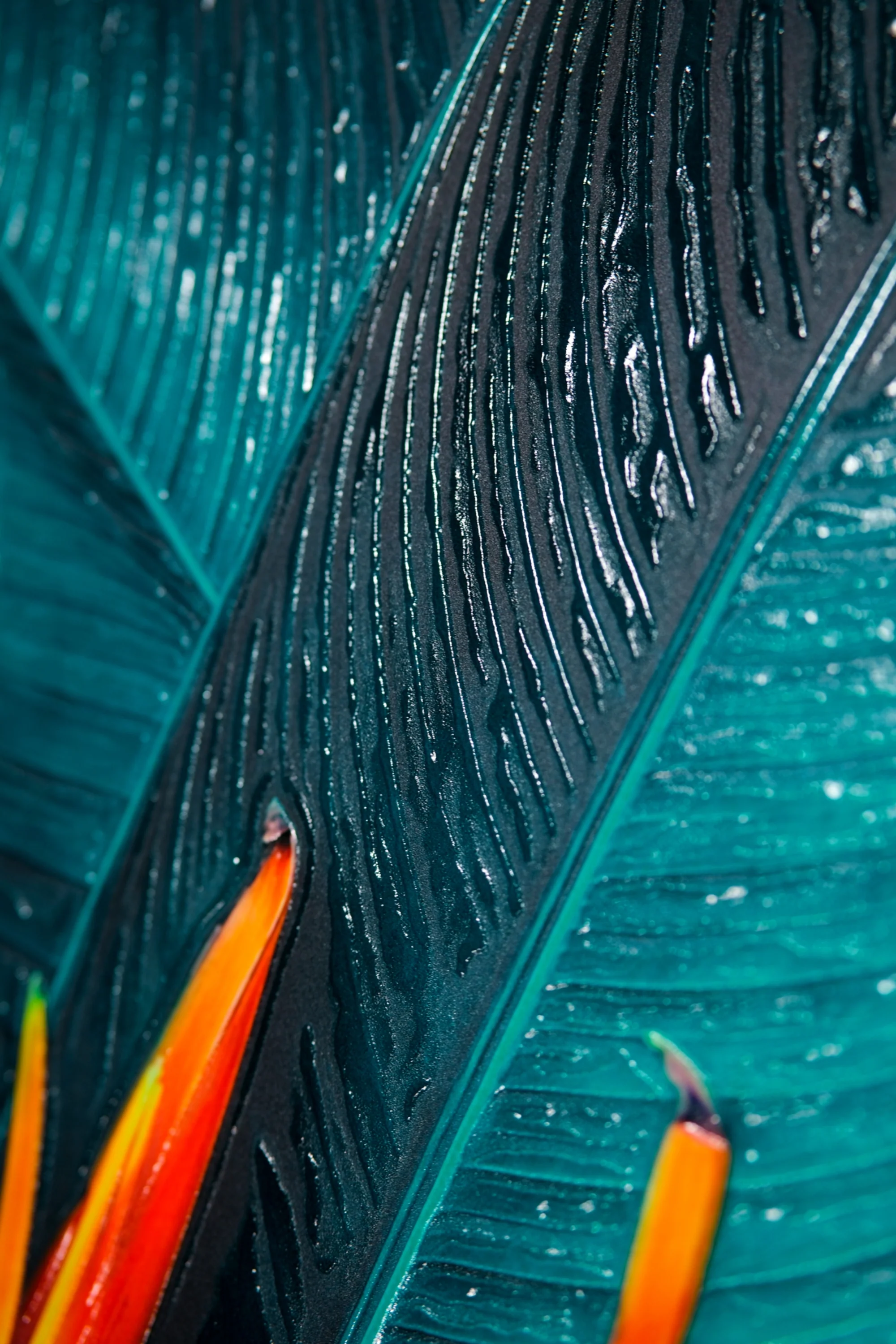 Teal Canopy Flame — Haptic 3D Embossed + Gloss Lacquer Print - Image 5