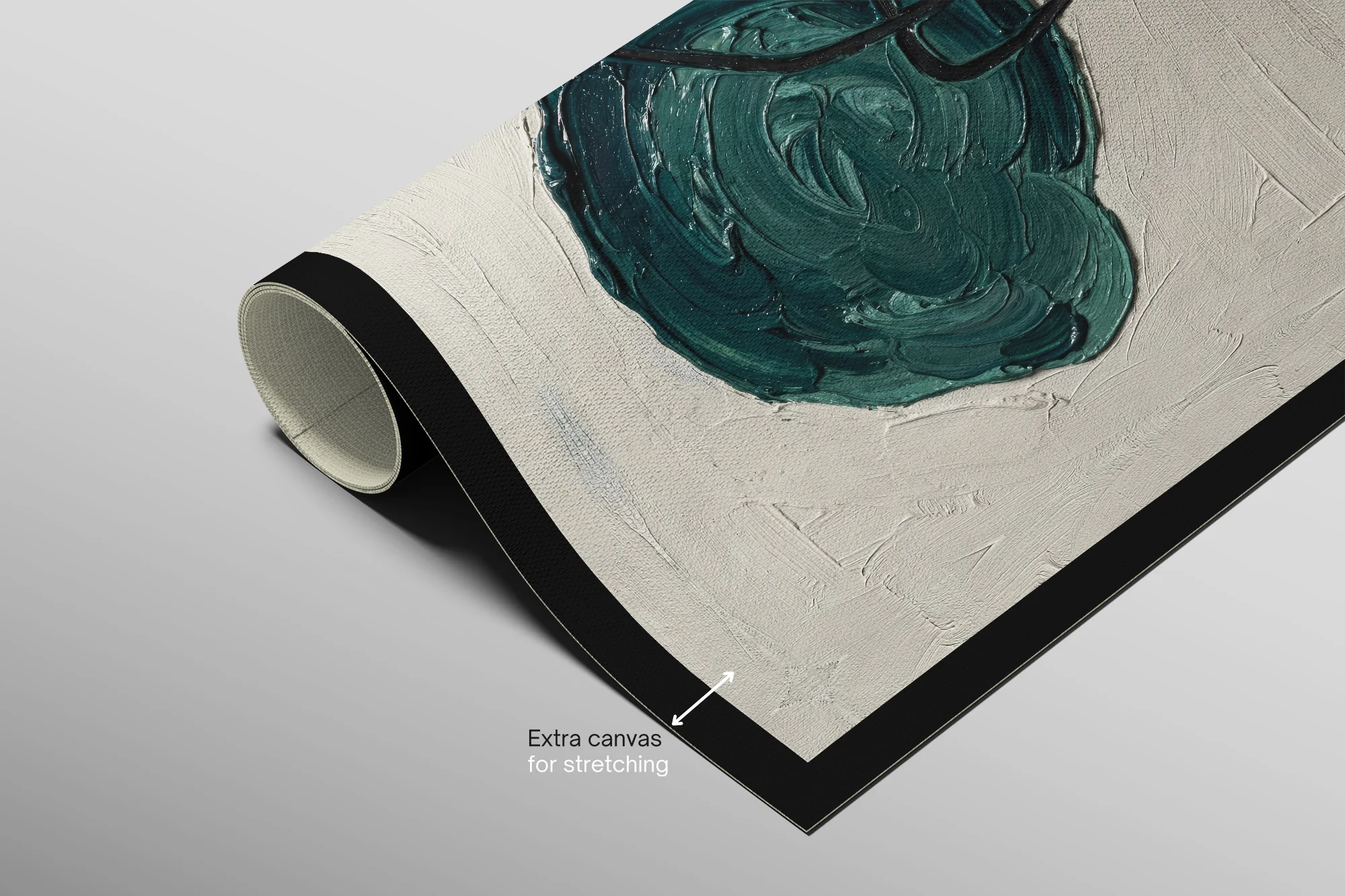 Teal & Ochre Abstract Loop — 3D Haptic Embossed High-Gloss Luxury Wall Art - Image 12