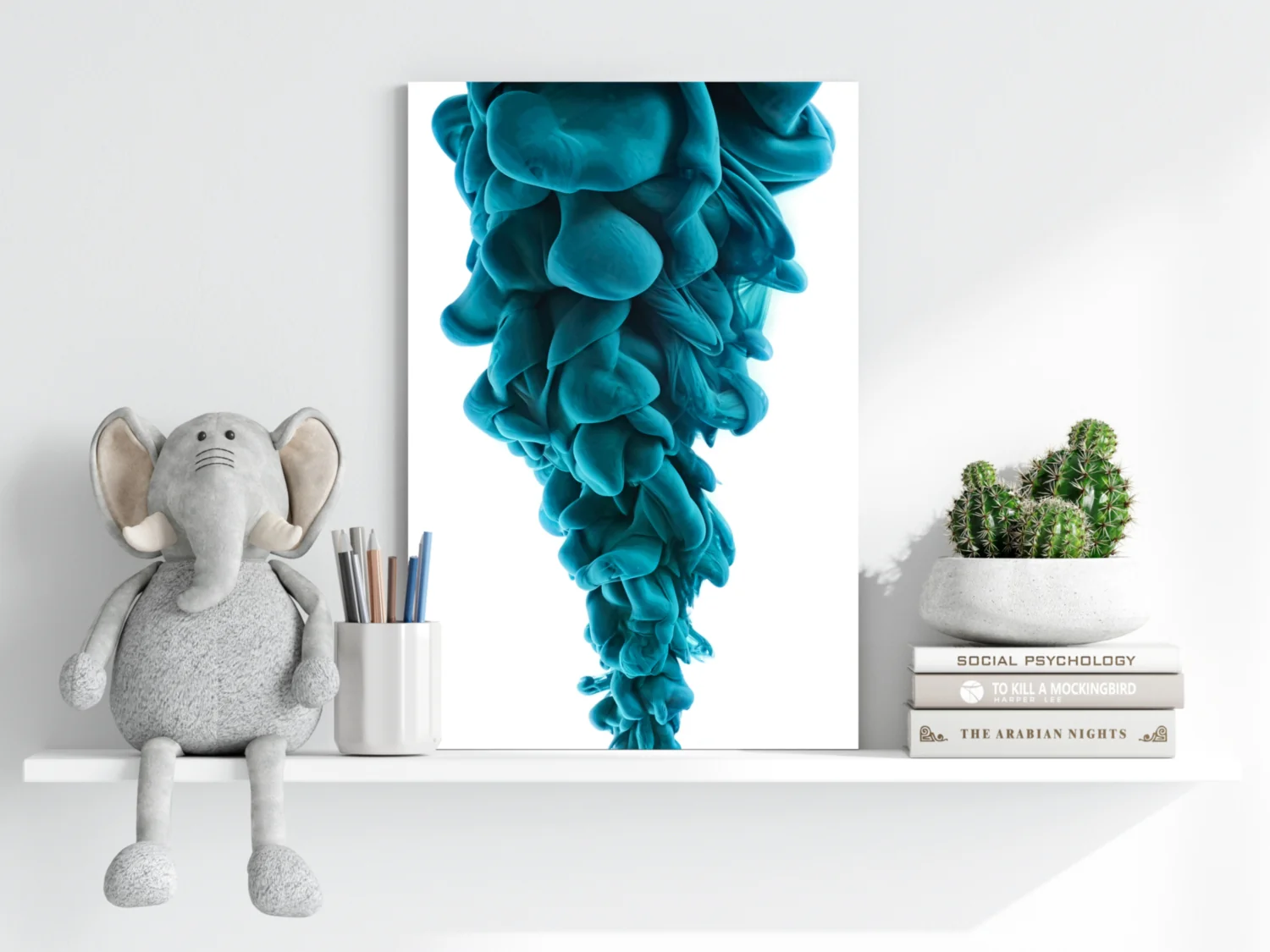 Teal Smoke Aluminum Print - Image 6