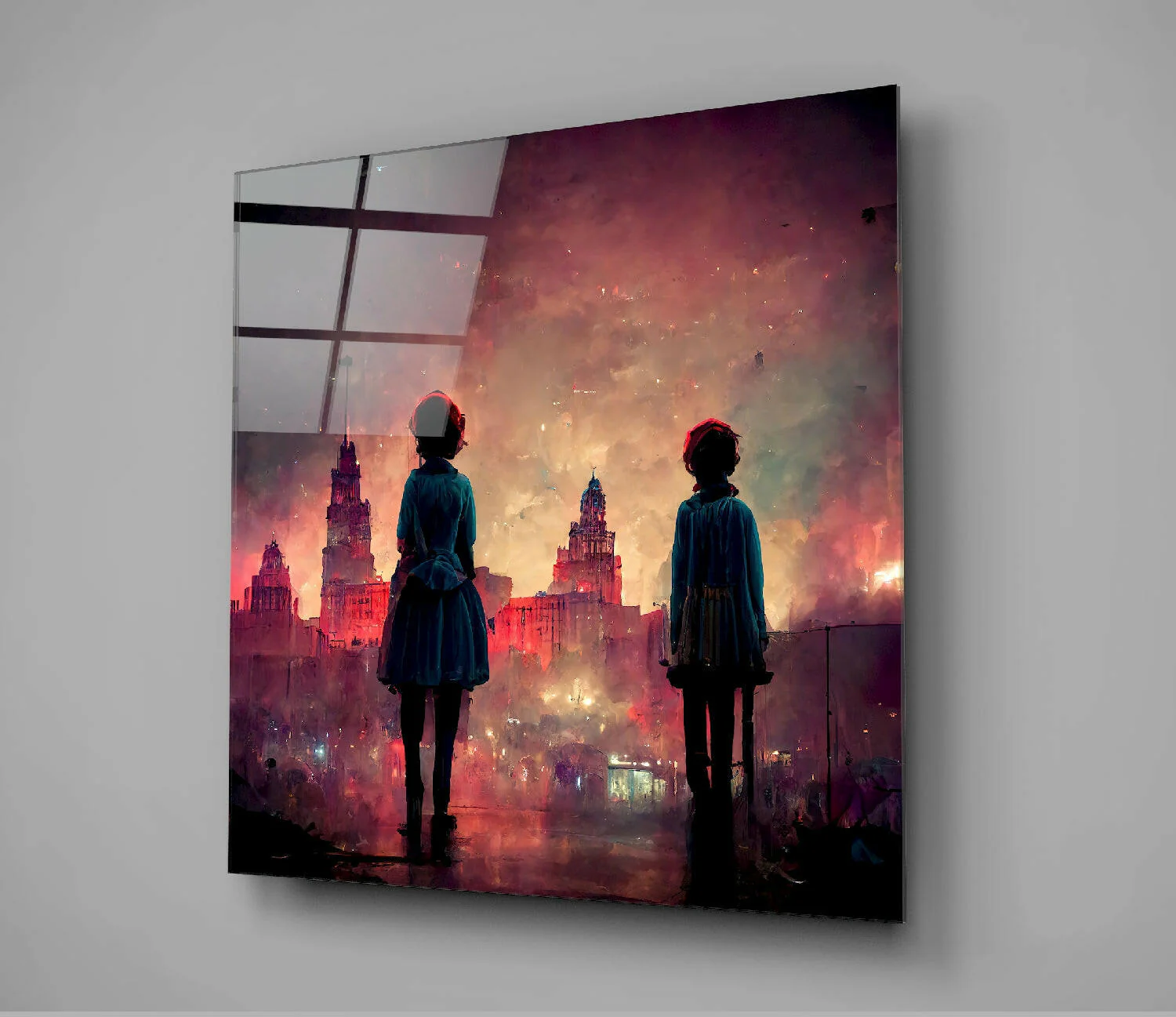 The City was Sad Glass Wall Art || Designer Collection - Image 3