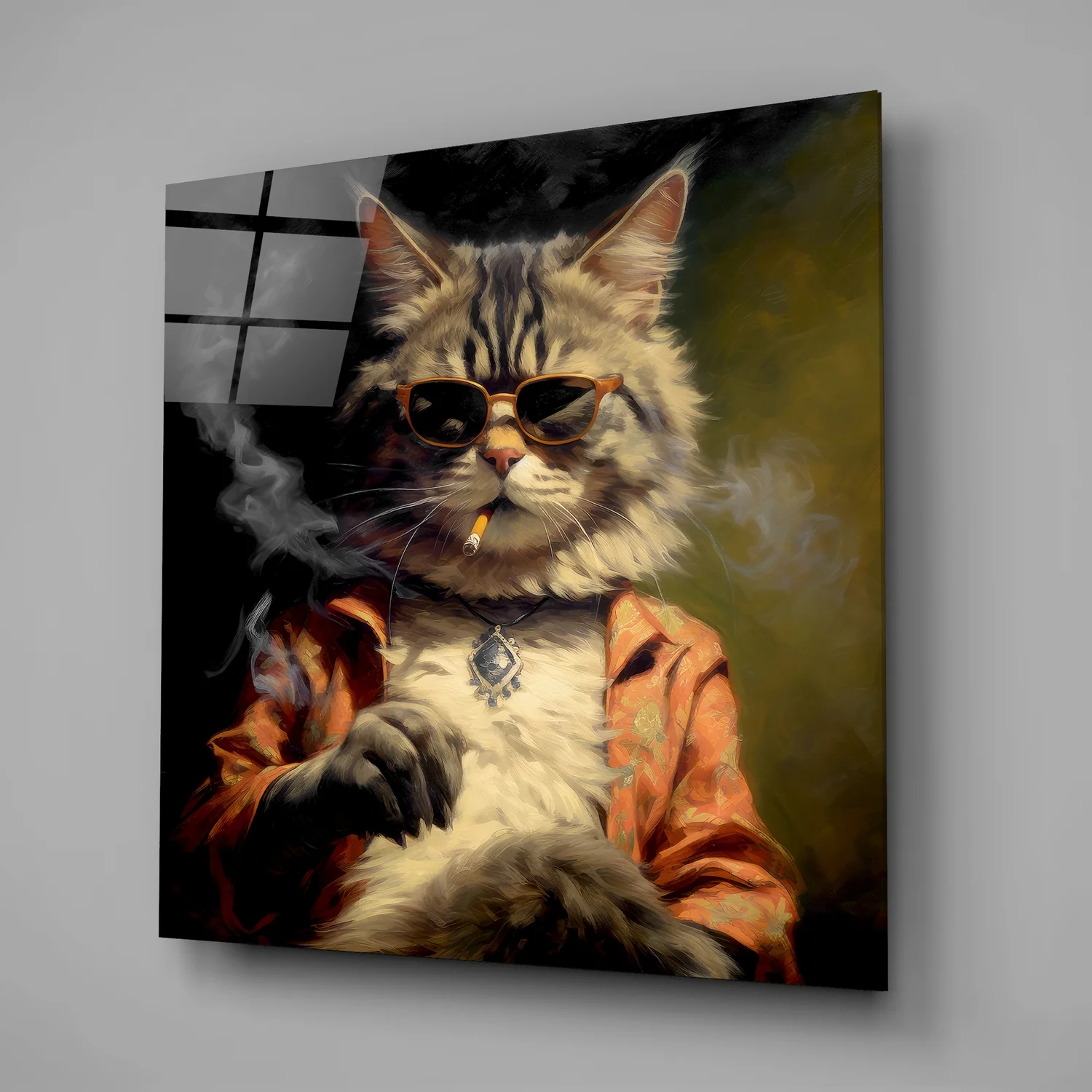 The Coolest Cat V2 Glass Wall Art - Image 2
