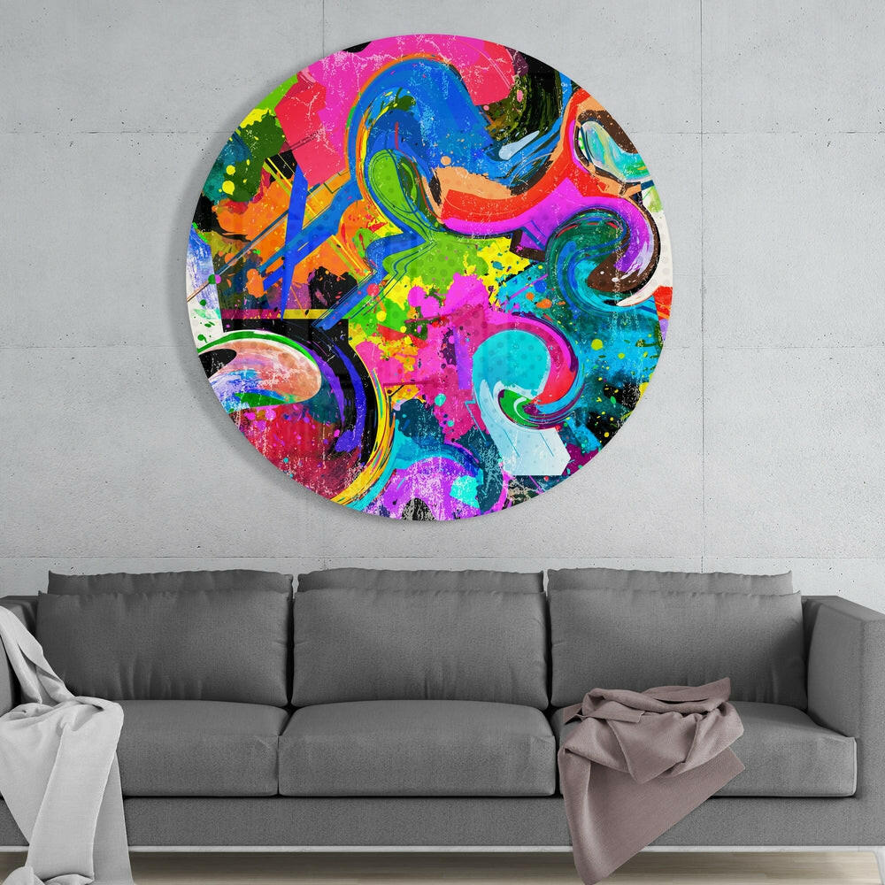 The Cycle of Colors Glass Wall Art - Image 2
