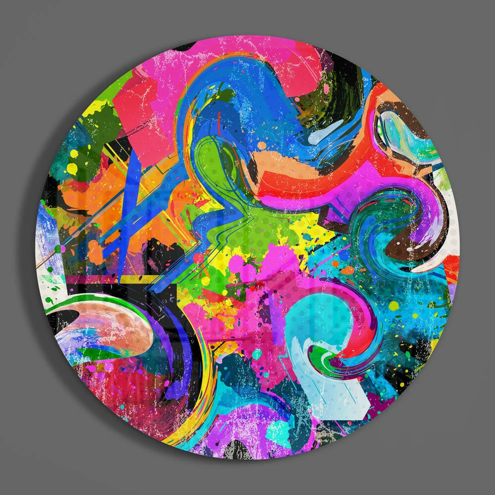 The Cycle of Colors Glass Wall Art - Image 3