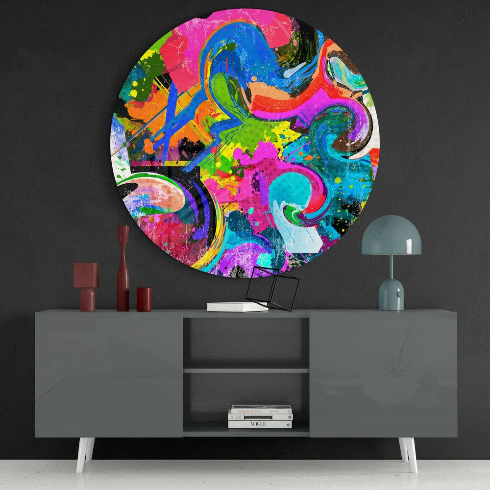 The Cycle of Colors Glass Wall Art - Image 4