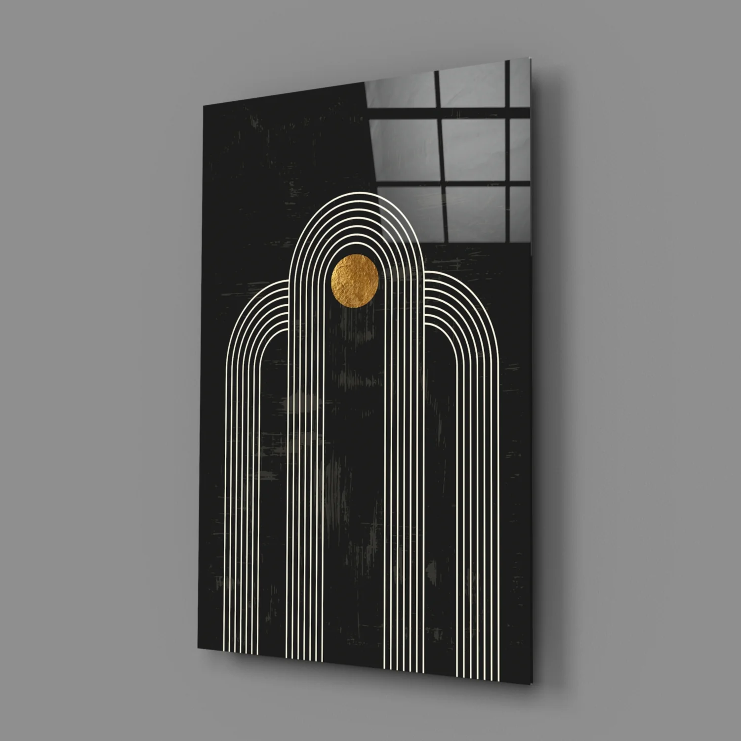 The Dot and Lines Glass Wall Art - Image 3