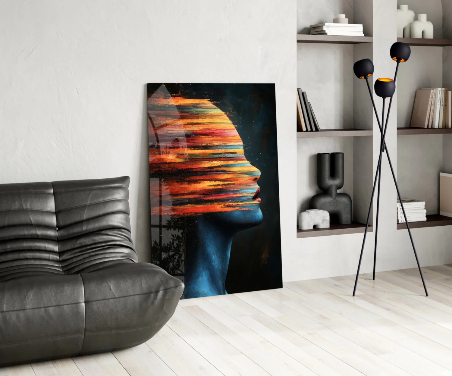 The Face of Colors Glass Wall Art || Designer Collection - Image 5