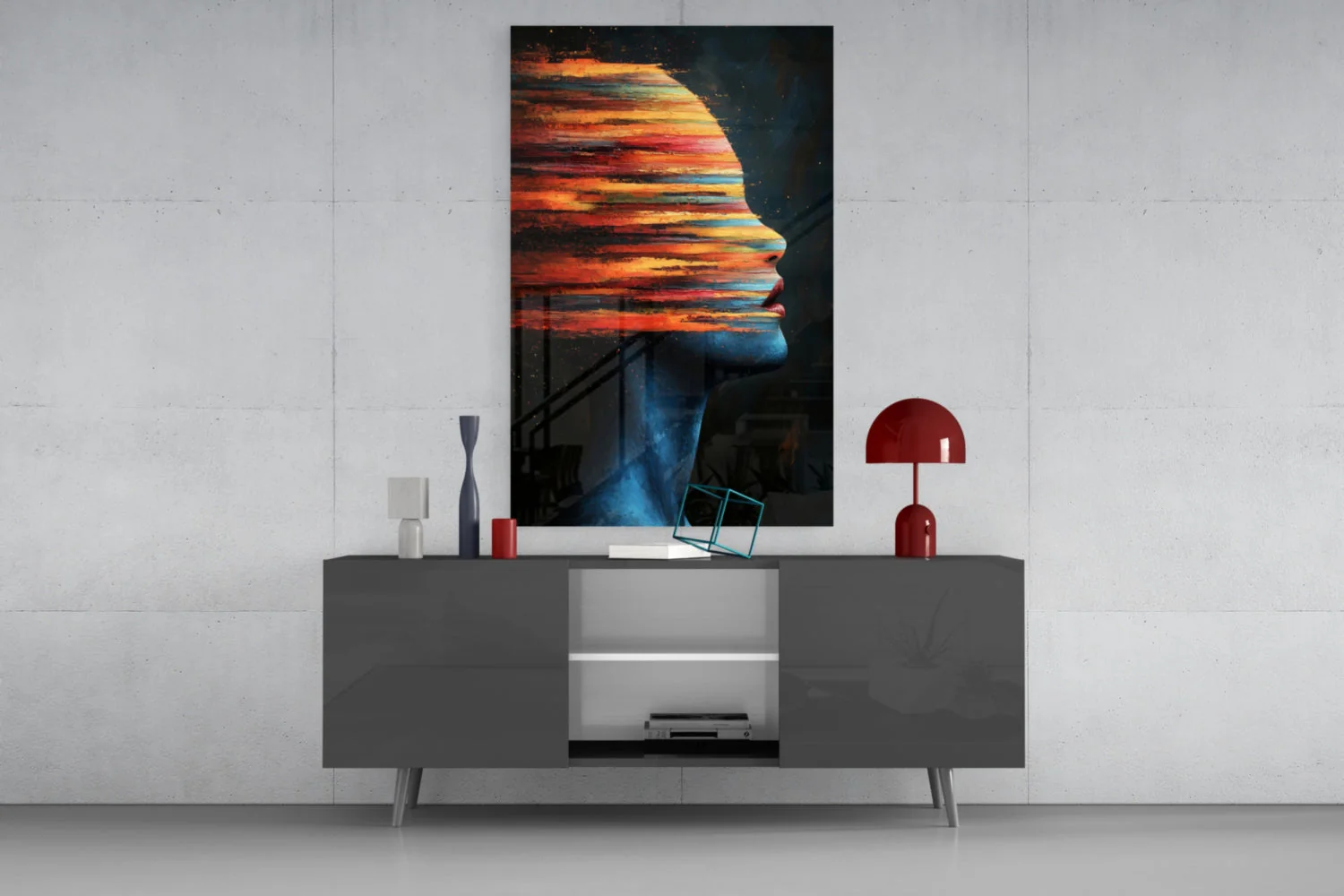 The Face of Colors Glass Wall Art || Designer Collection - Image 8