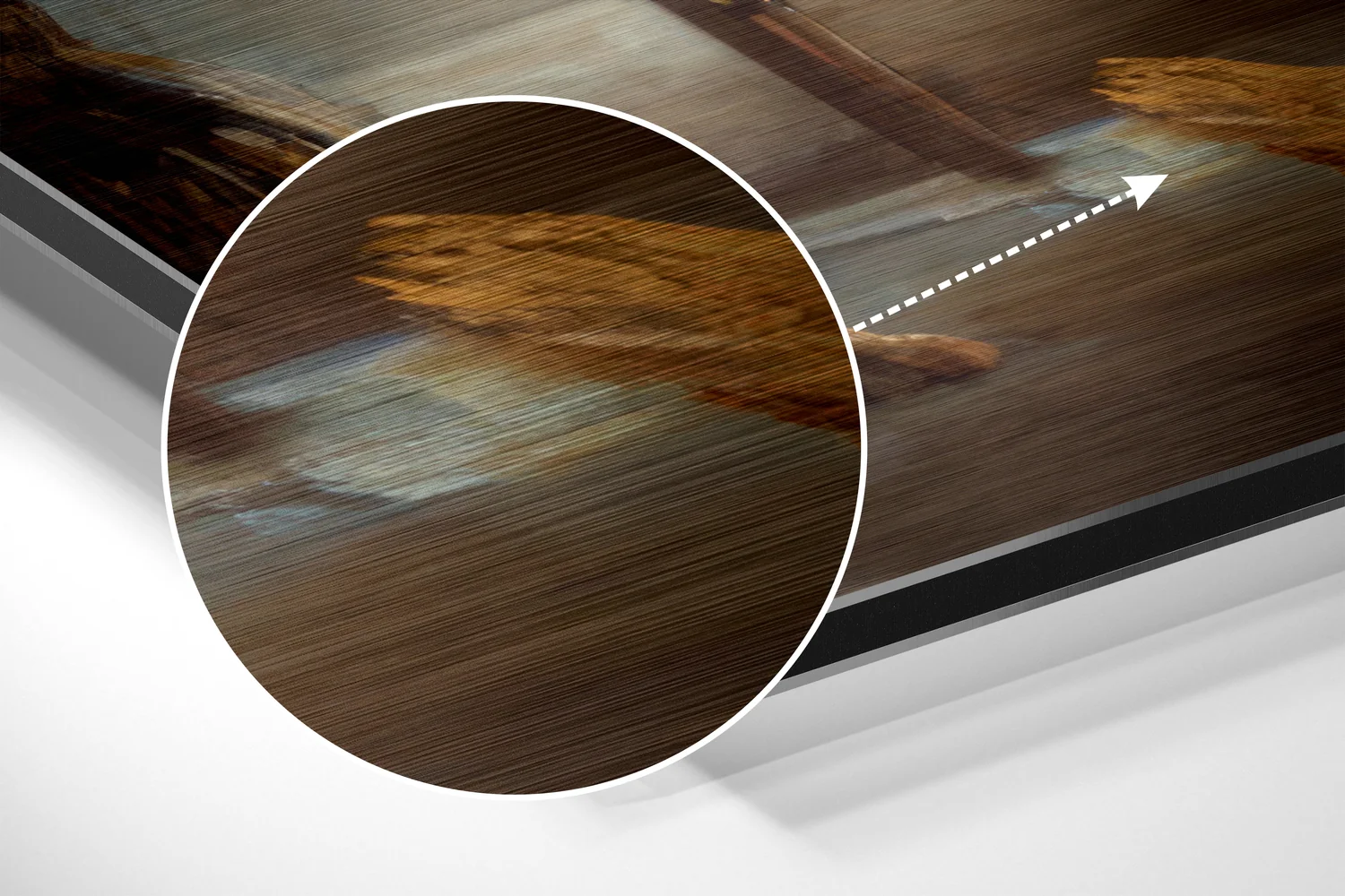 The Portrait of Happiness Brushed Aluminium Dibond Wall Art - Image 3
