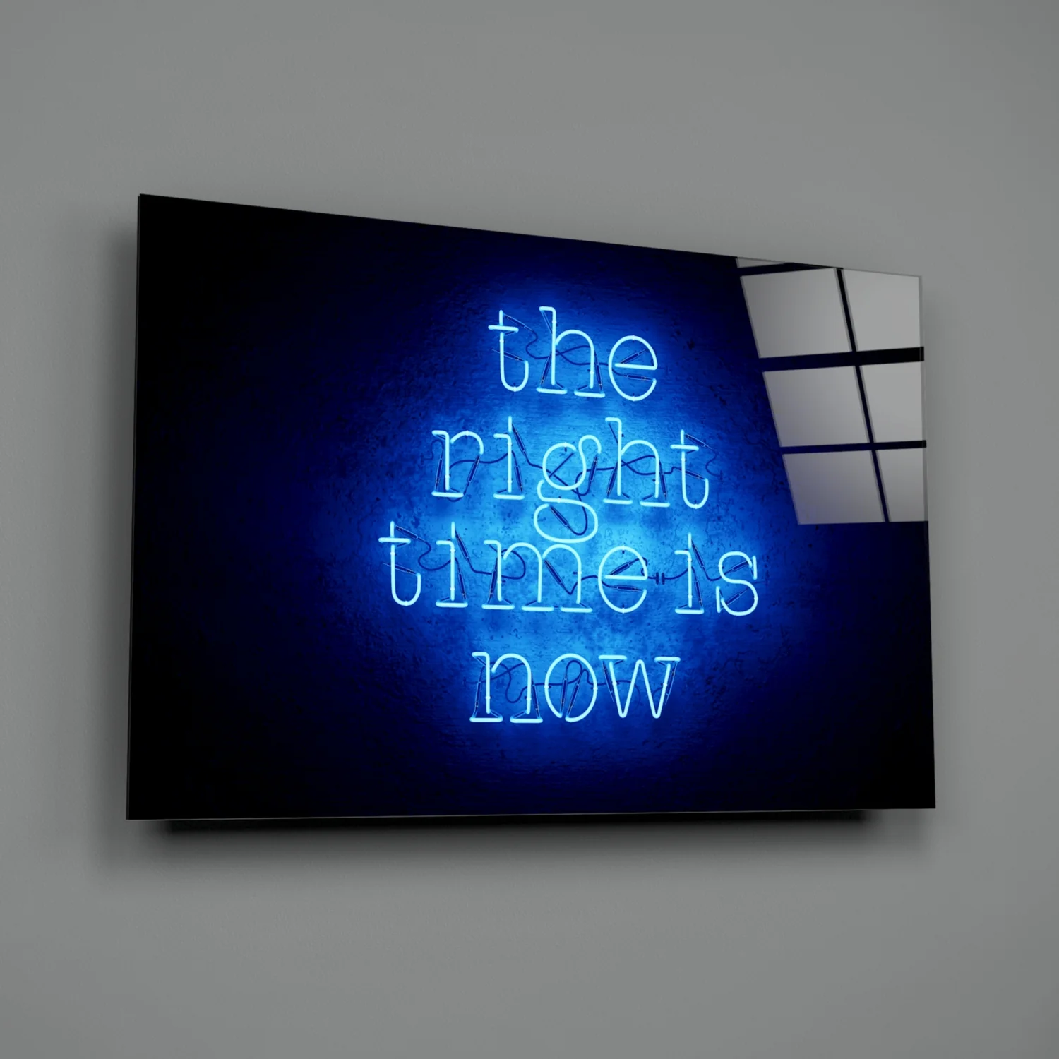 “The Right Time Is Now” Glass Wall Art - Image 2