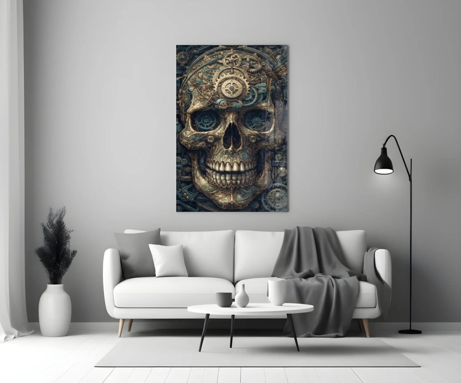 The Skull Glass Wall Art || Designer Collection - Image 3