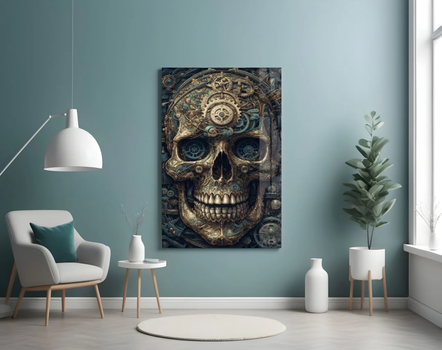 The Skull Glass Wall Art || Designer Collection - Image 4