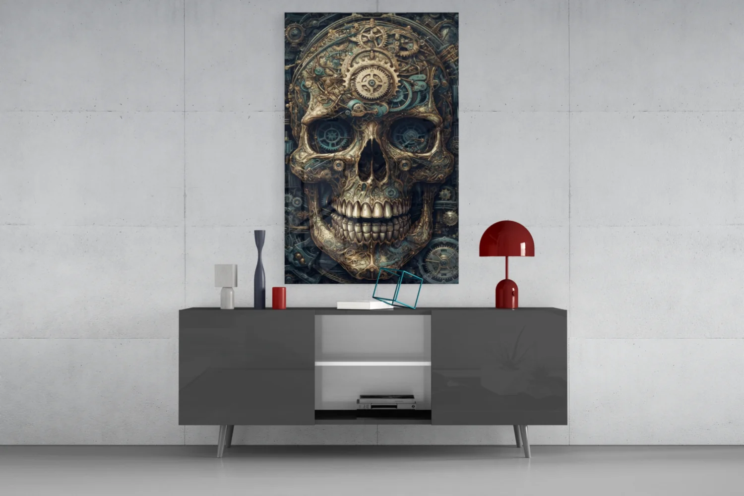 The Skull Glass Wall Art || Designer Collection - Image 8