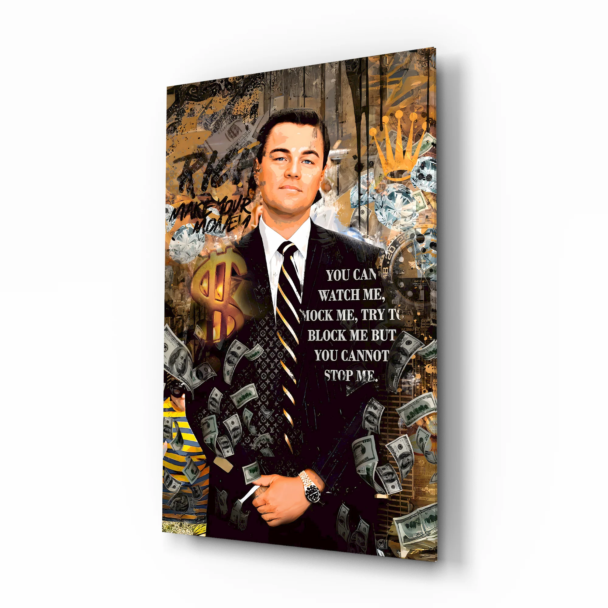 Wolf in a Suit Glass Wall Art || Designer Collection - Image 2