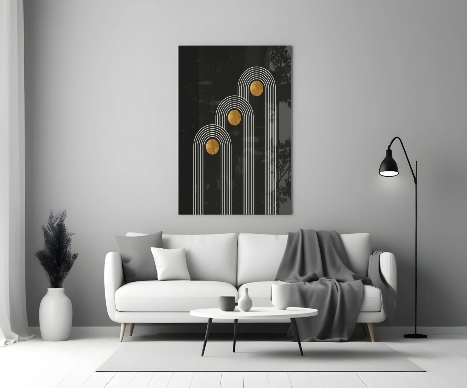 Three Dots Glass Wall Art - Image 4