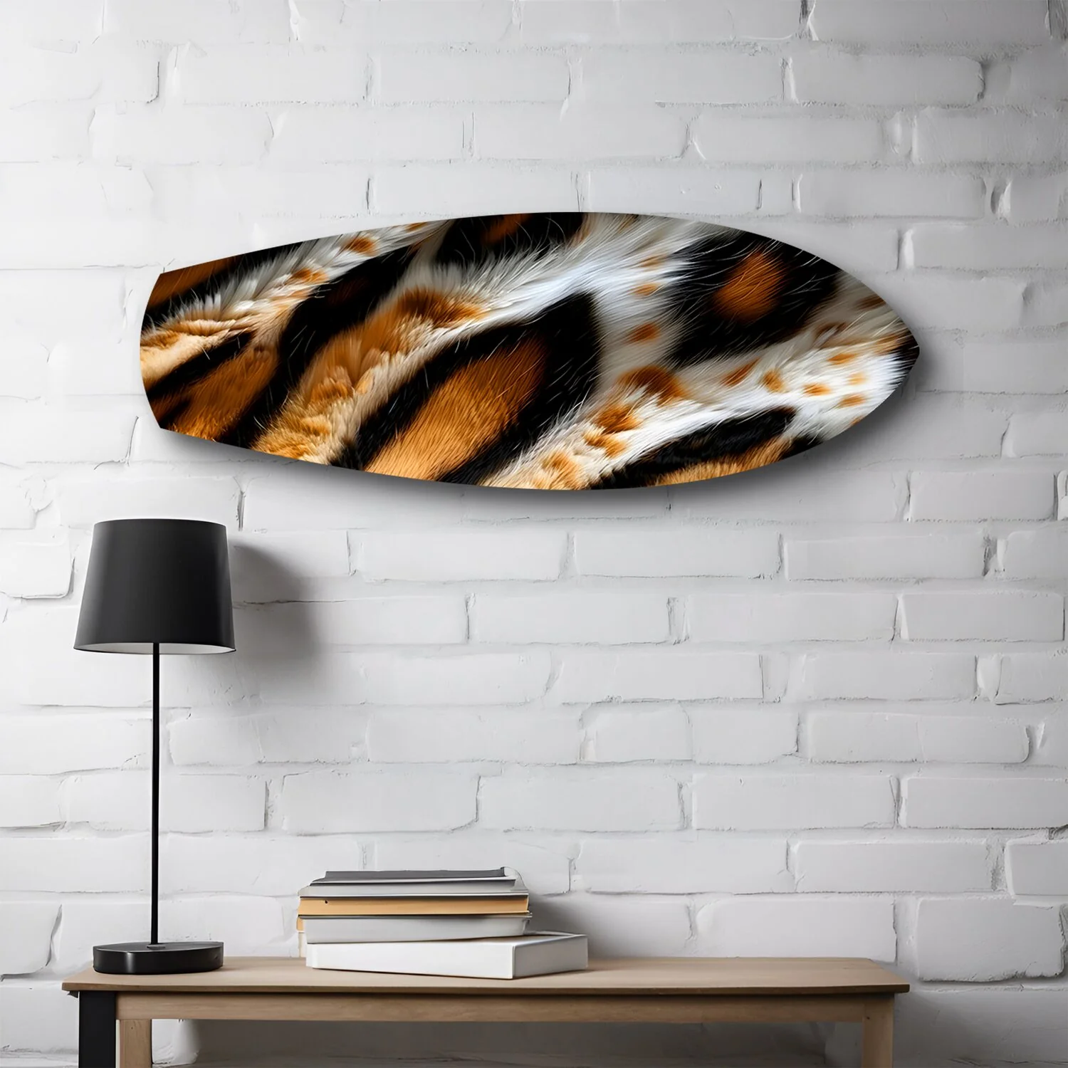 Tiger Fur Texture Glass Wall Art - Image 2