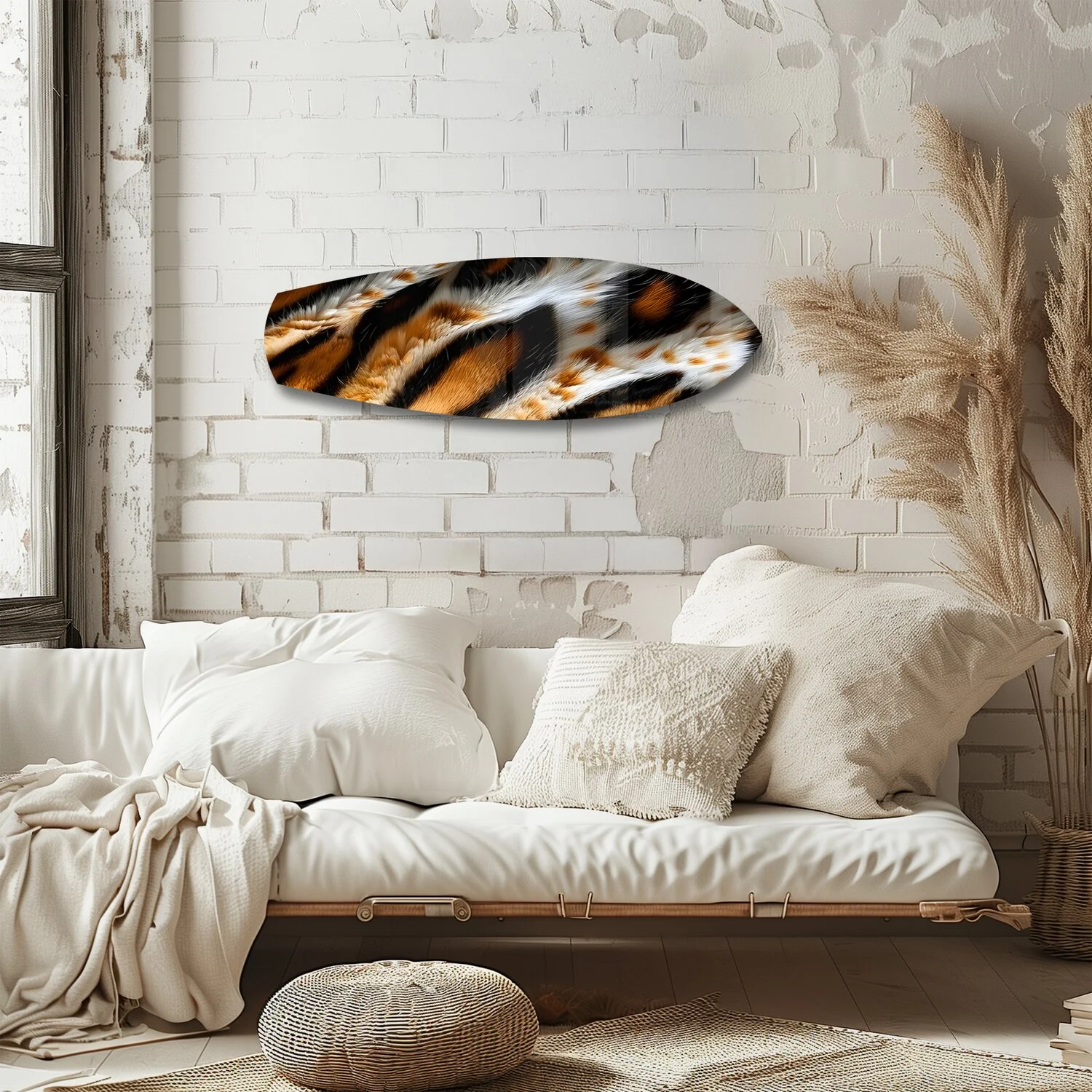 Tiger Fur Texture Glass Wall Art - Image 4