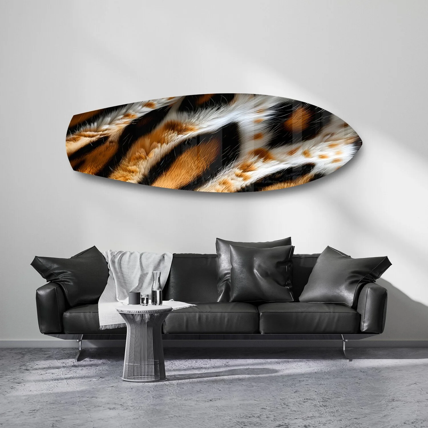 Tiger Fur Texture Glass Wall Art - Image 7