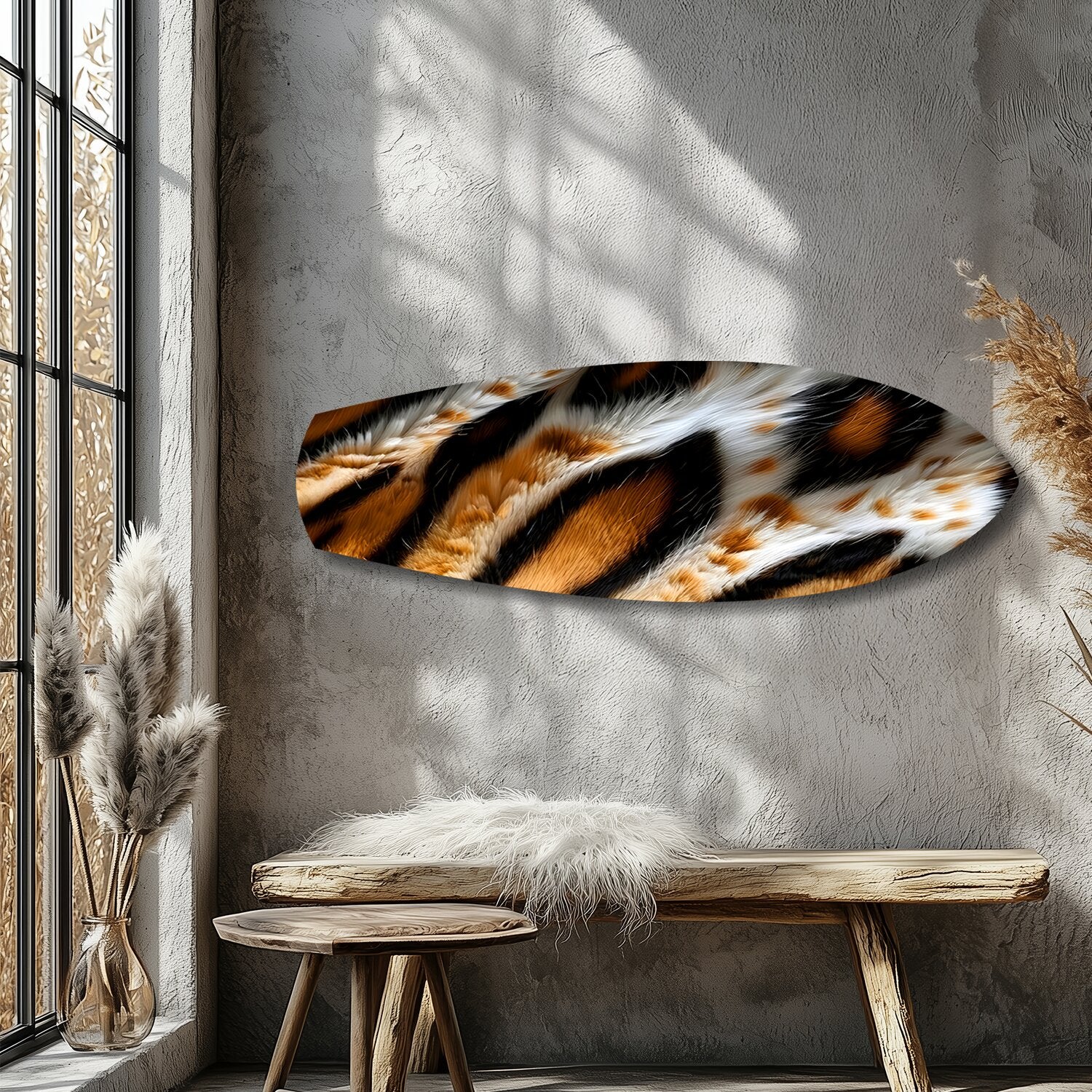 Tiger Fur Texture Glass Wall Art - Image 9