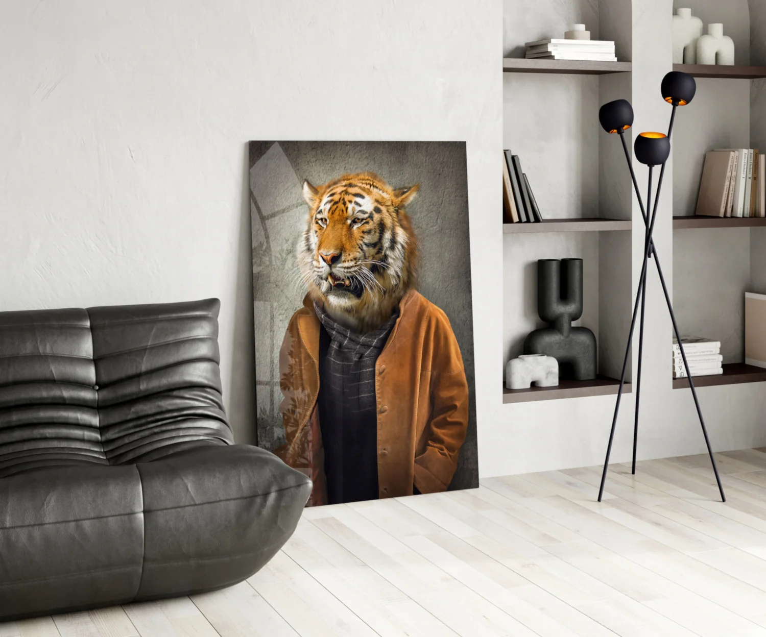 Tiger Head Glass Wall Art - Image 5
