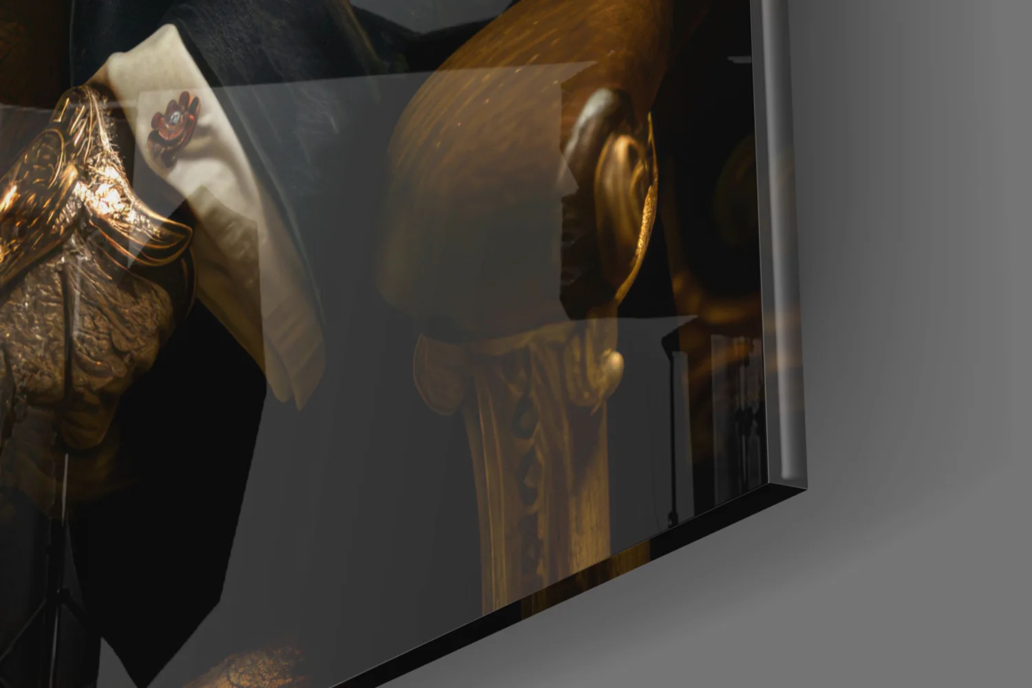 Tiger in Navy Suit Fireside Glass Wall Art - Image 8