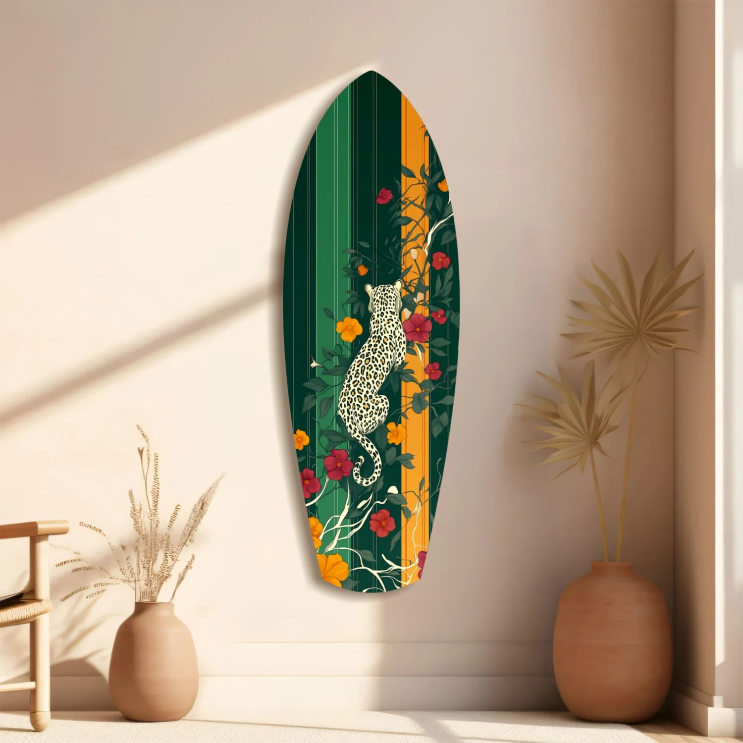 Tiger in the Jungle Glass Wall Art - Image 10