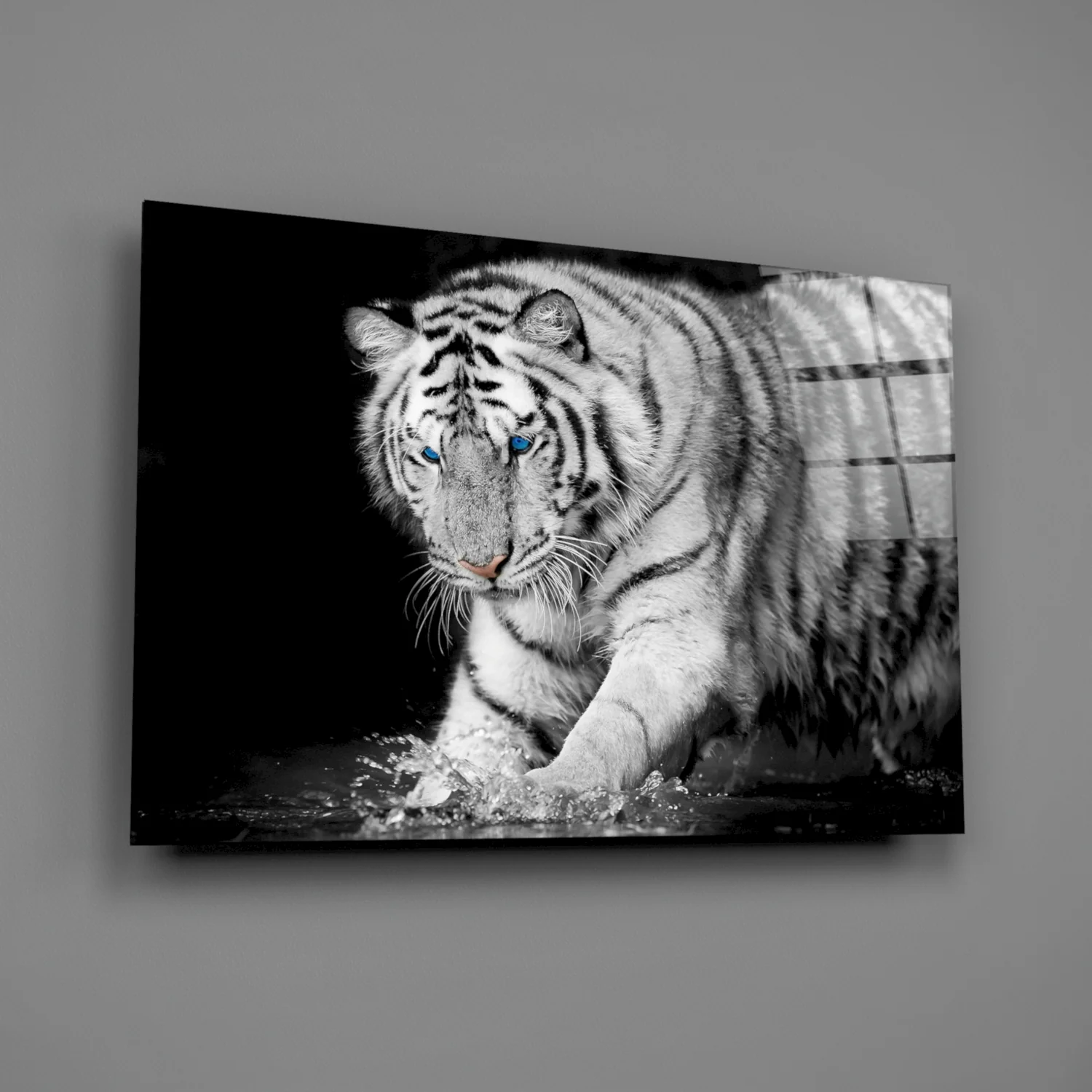 Tiger of the Bengal Glass Wall Art - Image 2