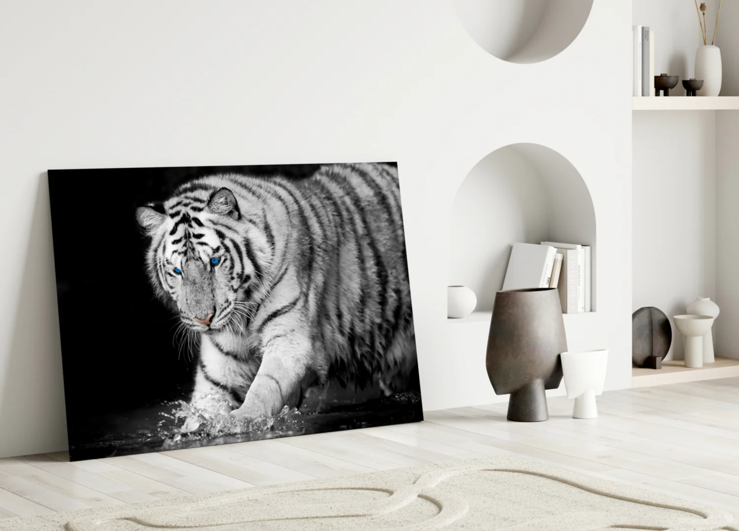 Tiger of the Bengal Glass Wall Art - Image 5