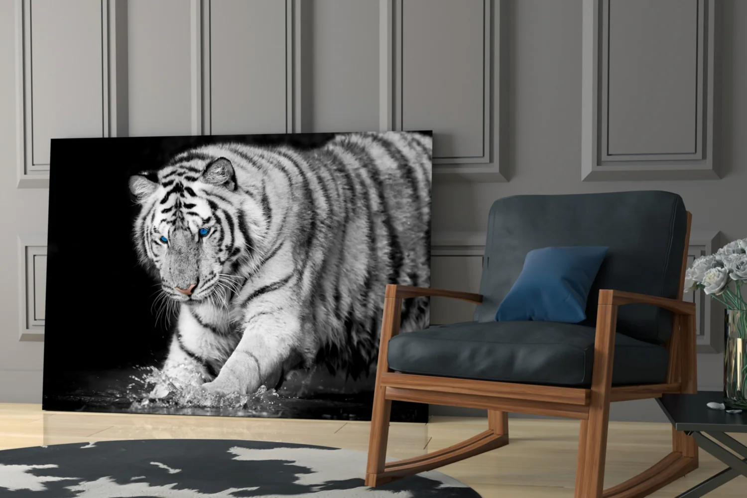 Tiger of the Bengal Glass Wall Art - Image 6