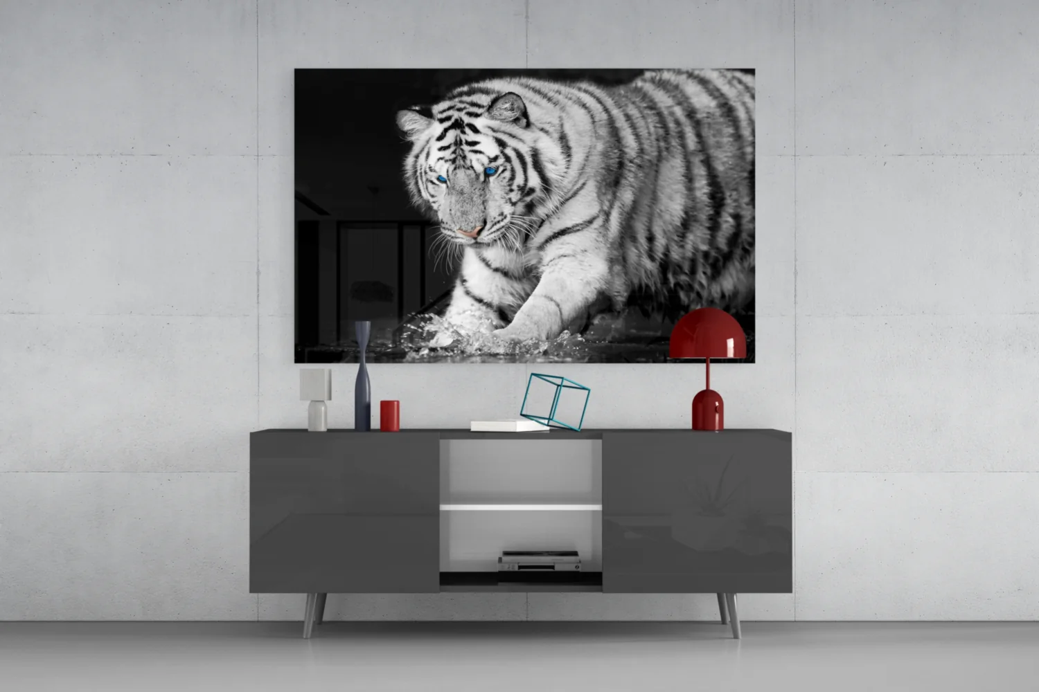 Tiger of the Bengal Glass Wall Art - Image 7