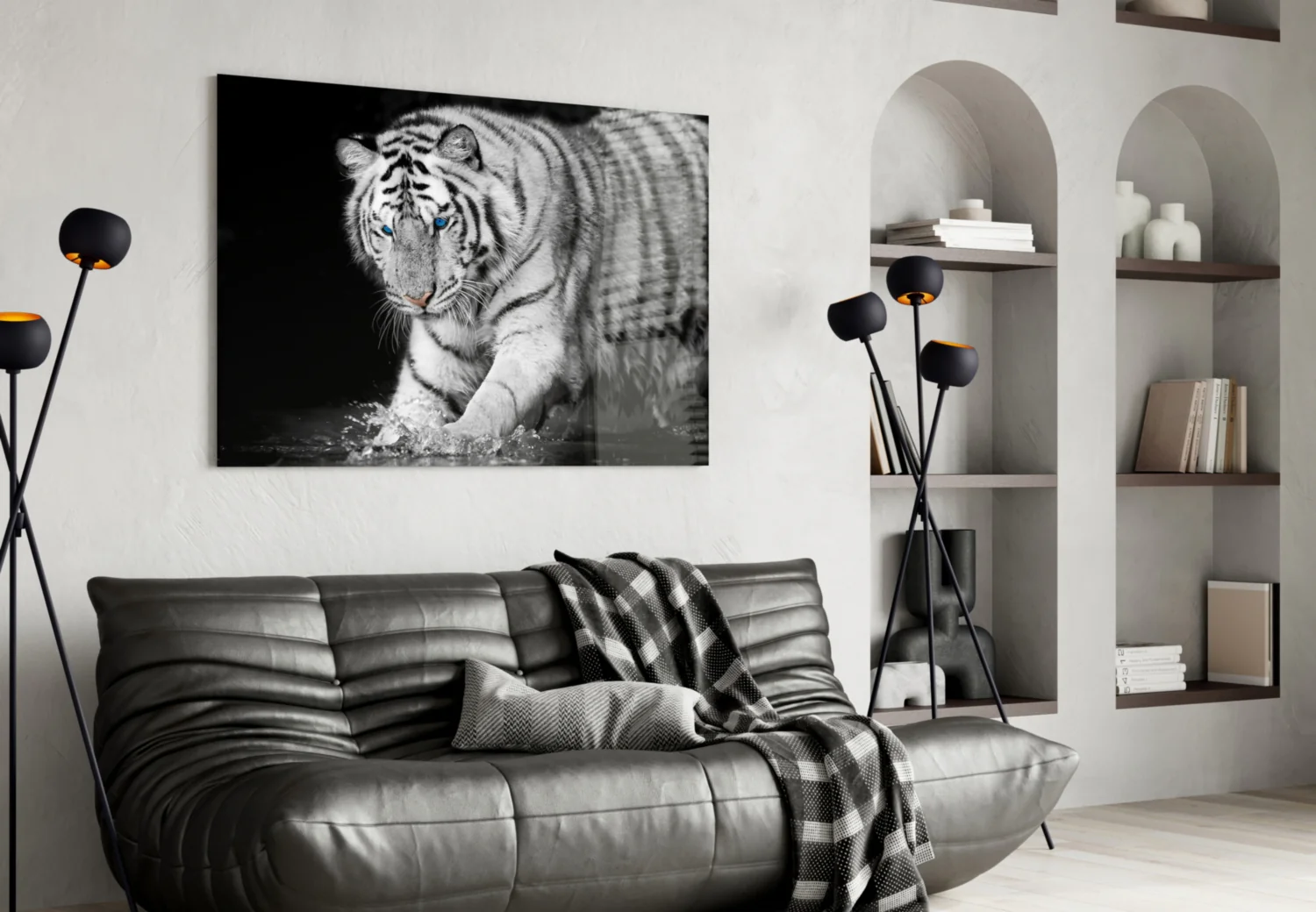 Tiger of the Bengal Glass Wall Art - Image 8