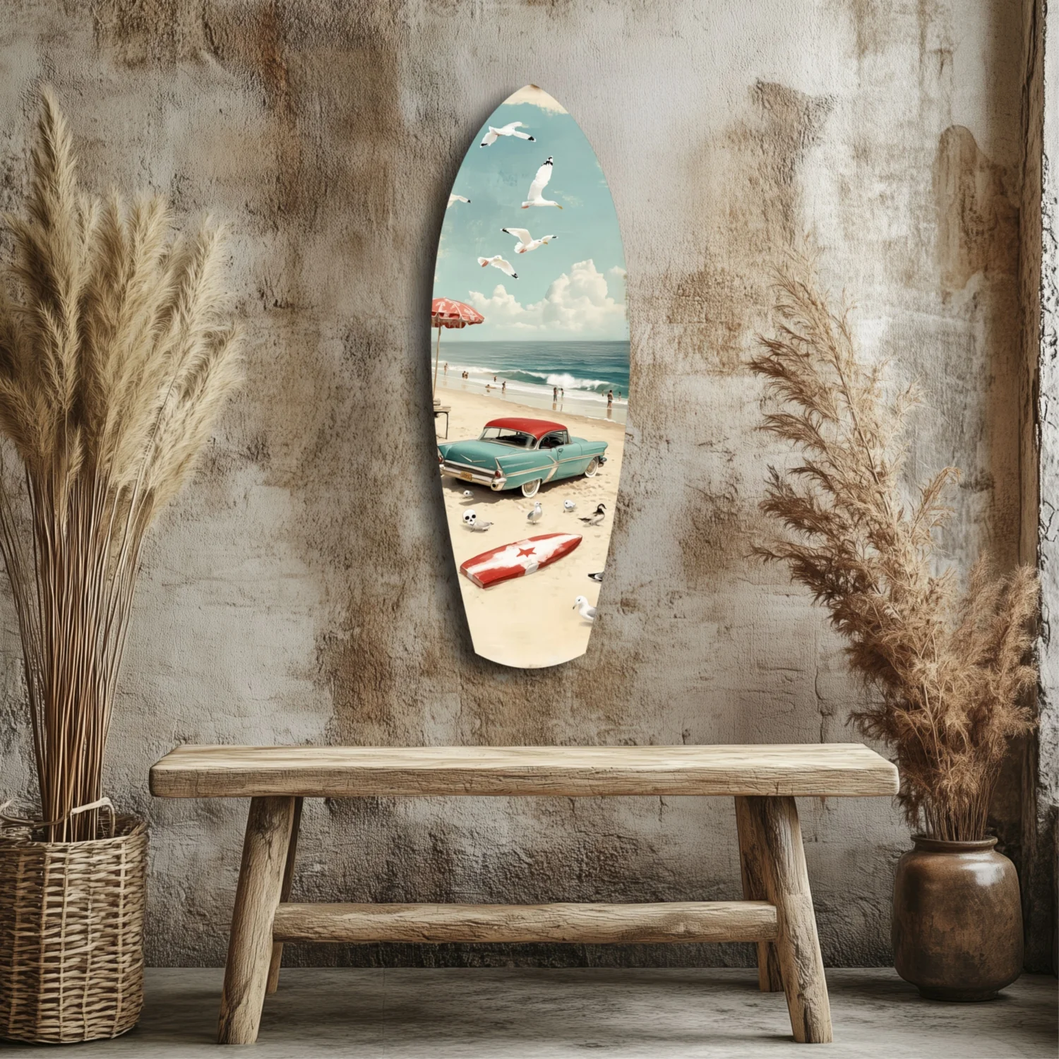 Timeless by the Sea V2 Glass Wall Art - Image 3