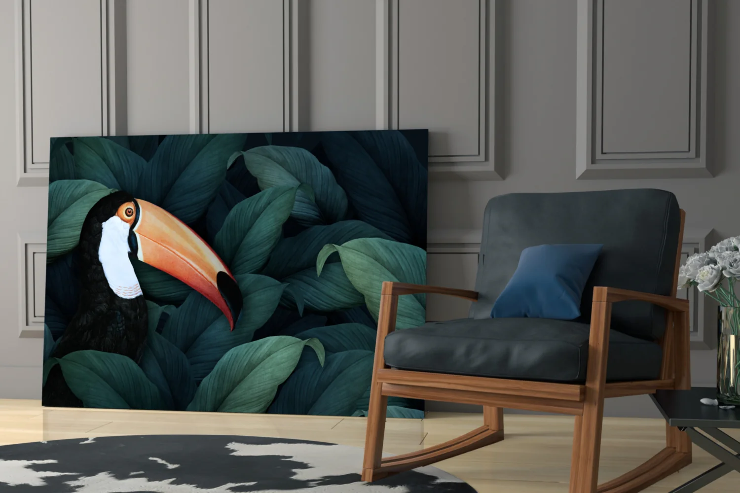 Toucan Parrot Glass Wall Art - Image 6