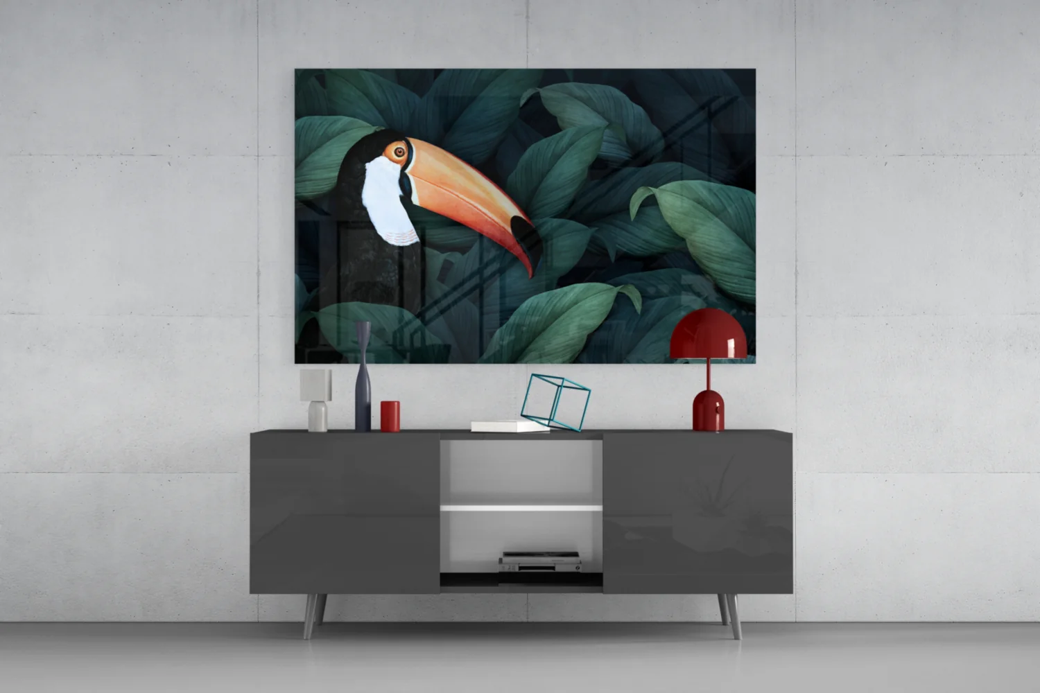 Toucan Parrot Glass Wall Art - Image 8